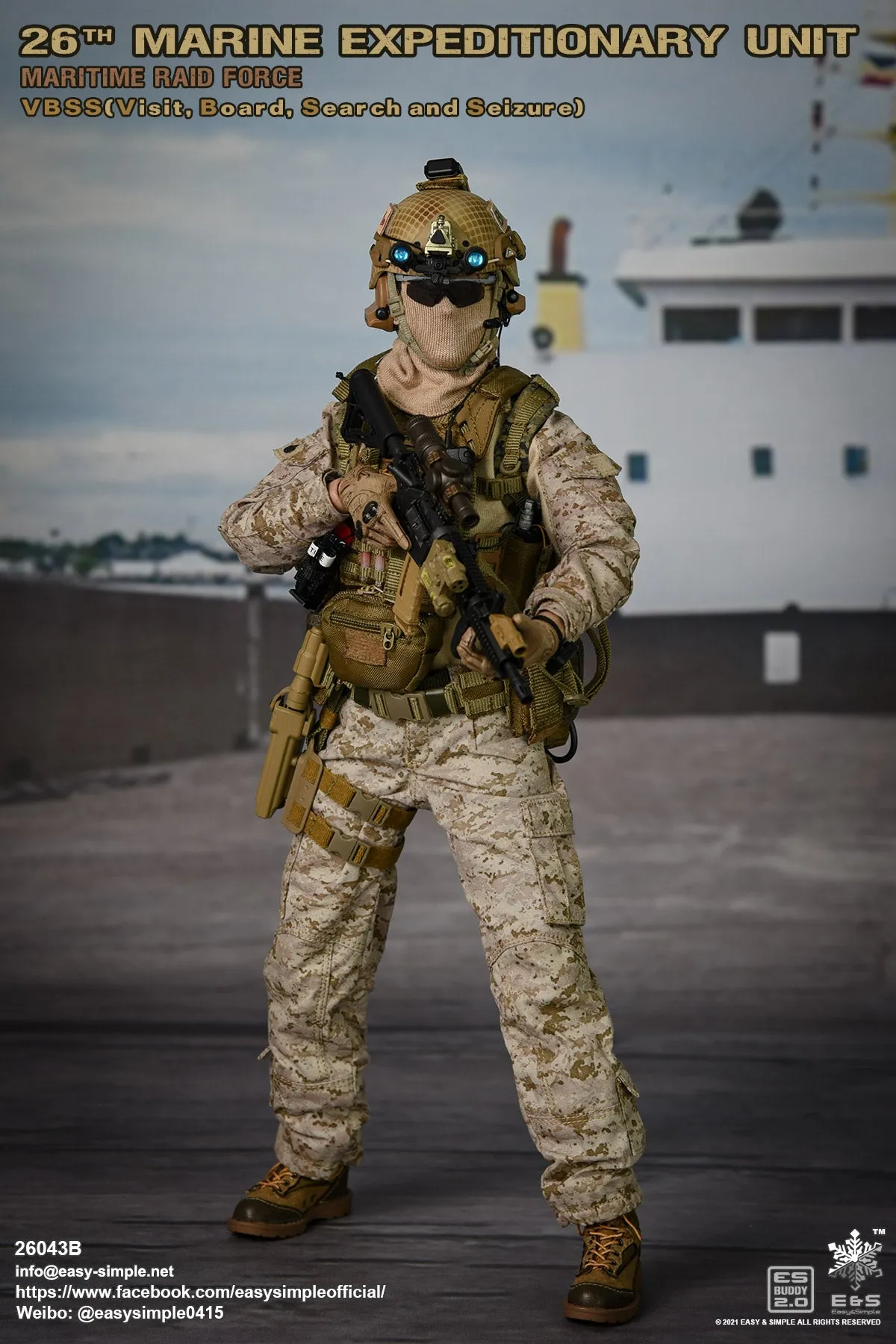 26th MEU VBSS - Complete Male Body w/Head Sculpt, Boots & Hands