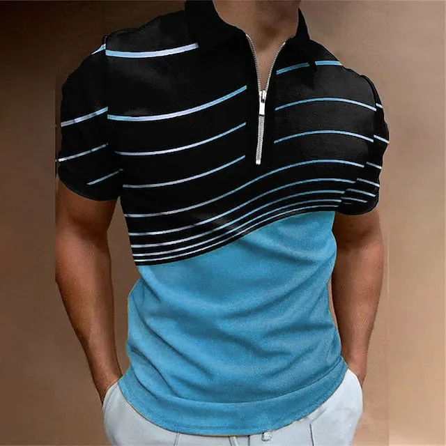 3D Printed Men's Polo Shirt - Vibrant Colors, Breathable Fabric, Versatile Wear