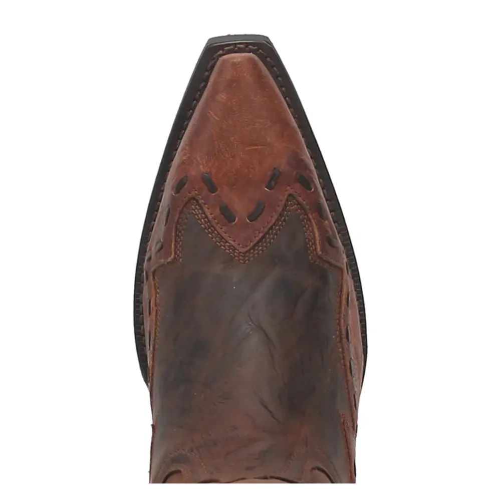 68471 Laredo Men's Ronnie Snip Toe Cowboy Boots - Rust Brown