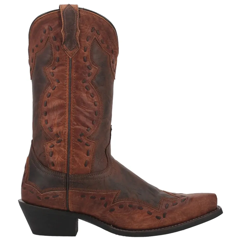 68471 Laredo Men's Ronnie Snip Toe Cowboy Boots - Rust Brown