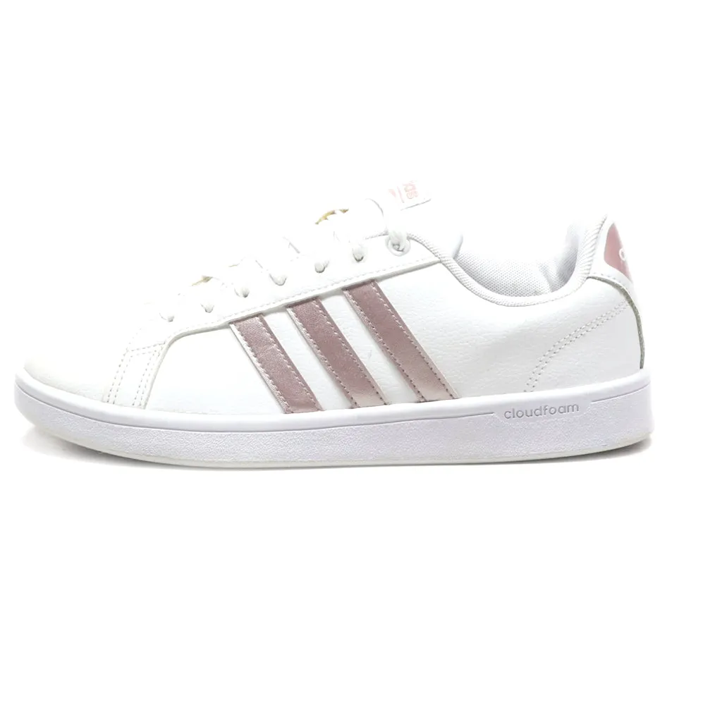 Adidas Cloud Foam Low-Top Sneakers Leather White Colour For Women