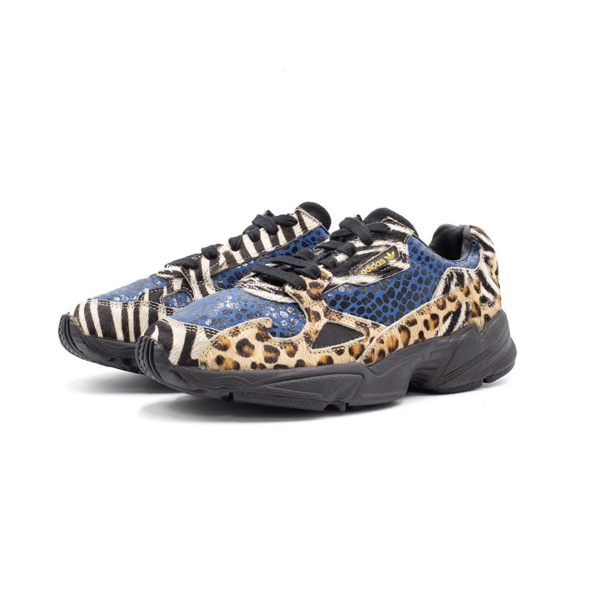 Adidas Falcon Leopard Low-Top Sneakers Leather Multicolour Colour For Women