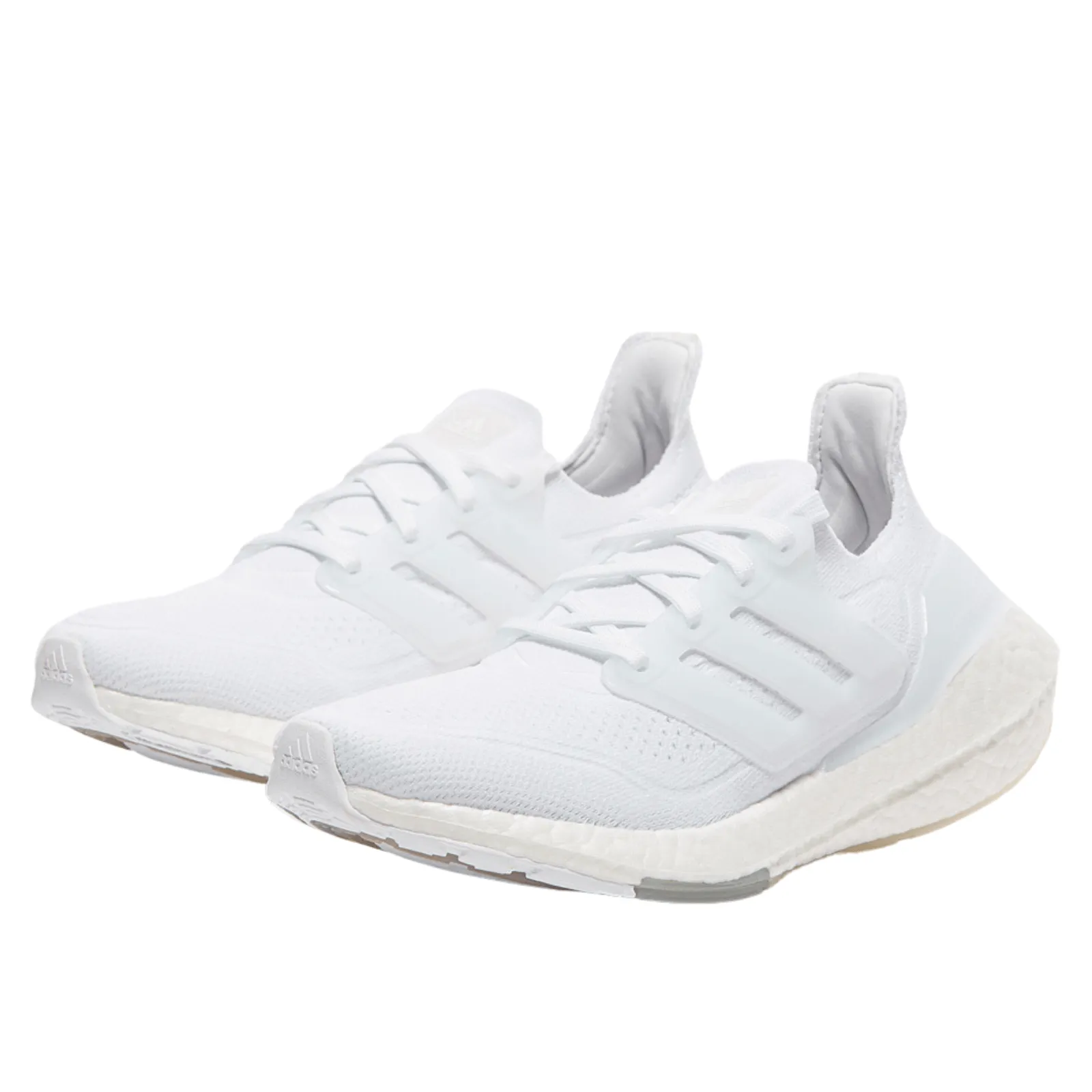 Adidas Womens Ultraboost 21 Running Race Gym Shoe - White/Grey