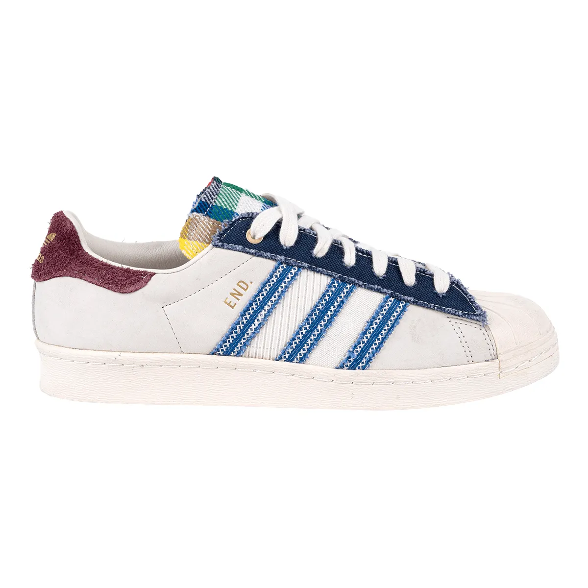 Adidas X End Superstar Low-Top Sneakers Leather White Colour For Men