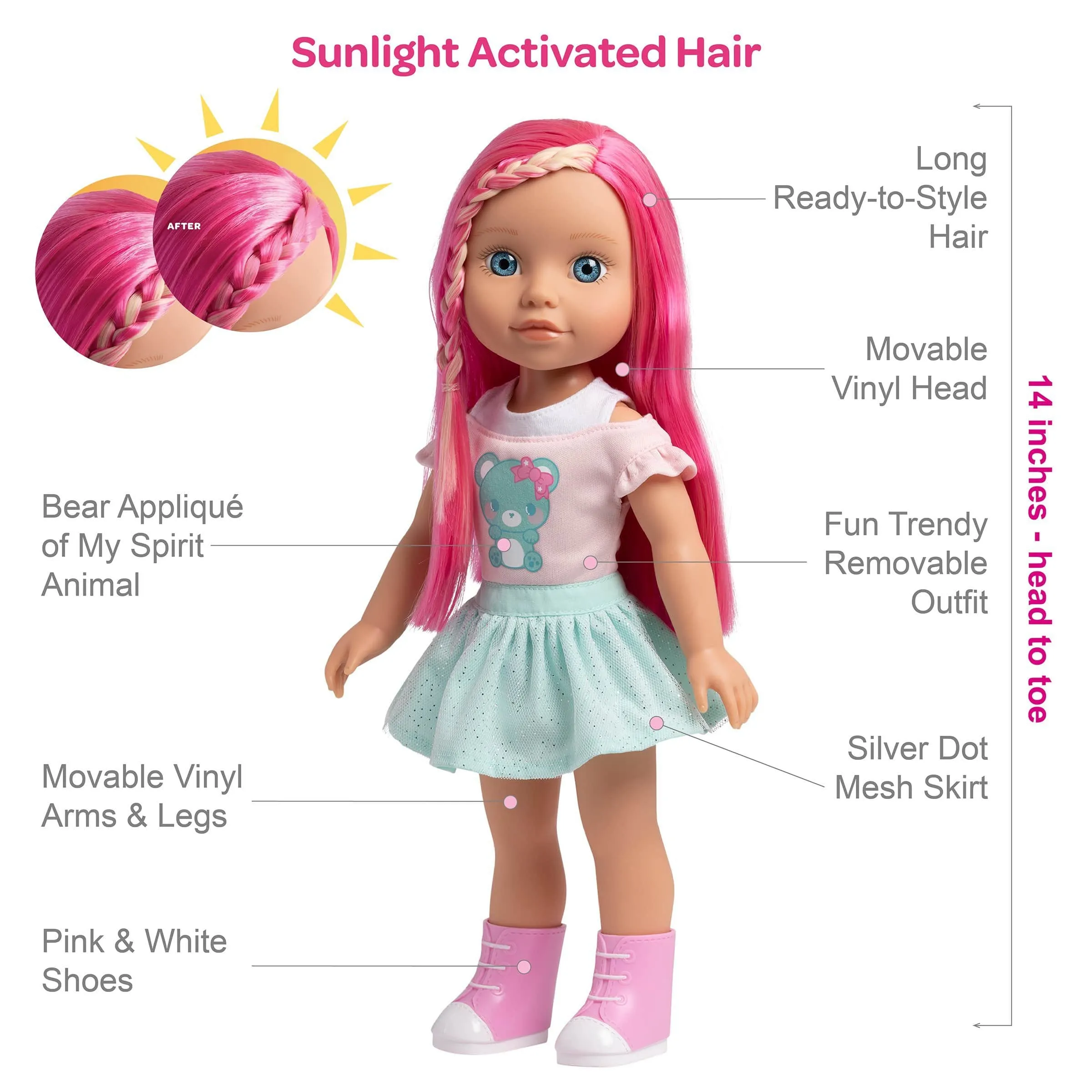 Adora Be Bright Honey Doll with Color-Changing Hair