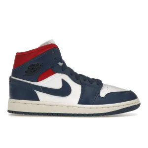 Air Jordan 1 Mid French Blue Gym Red