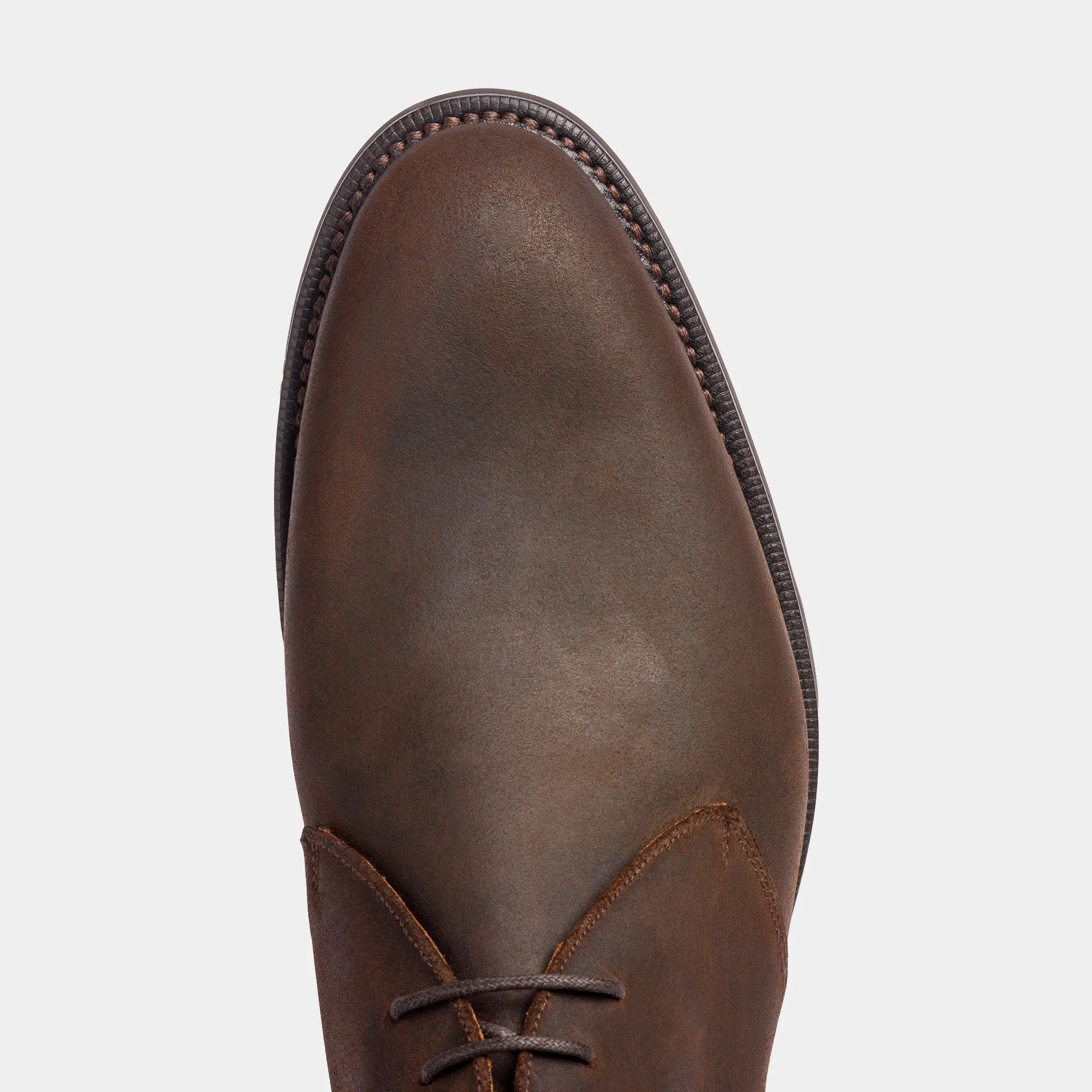 Ambly Chukka Brown Waxed Suede