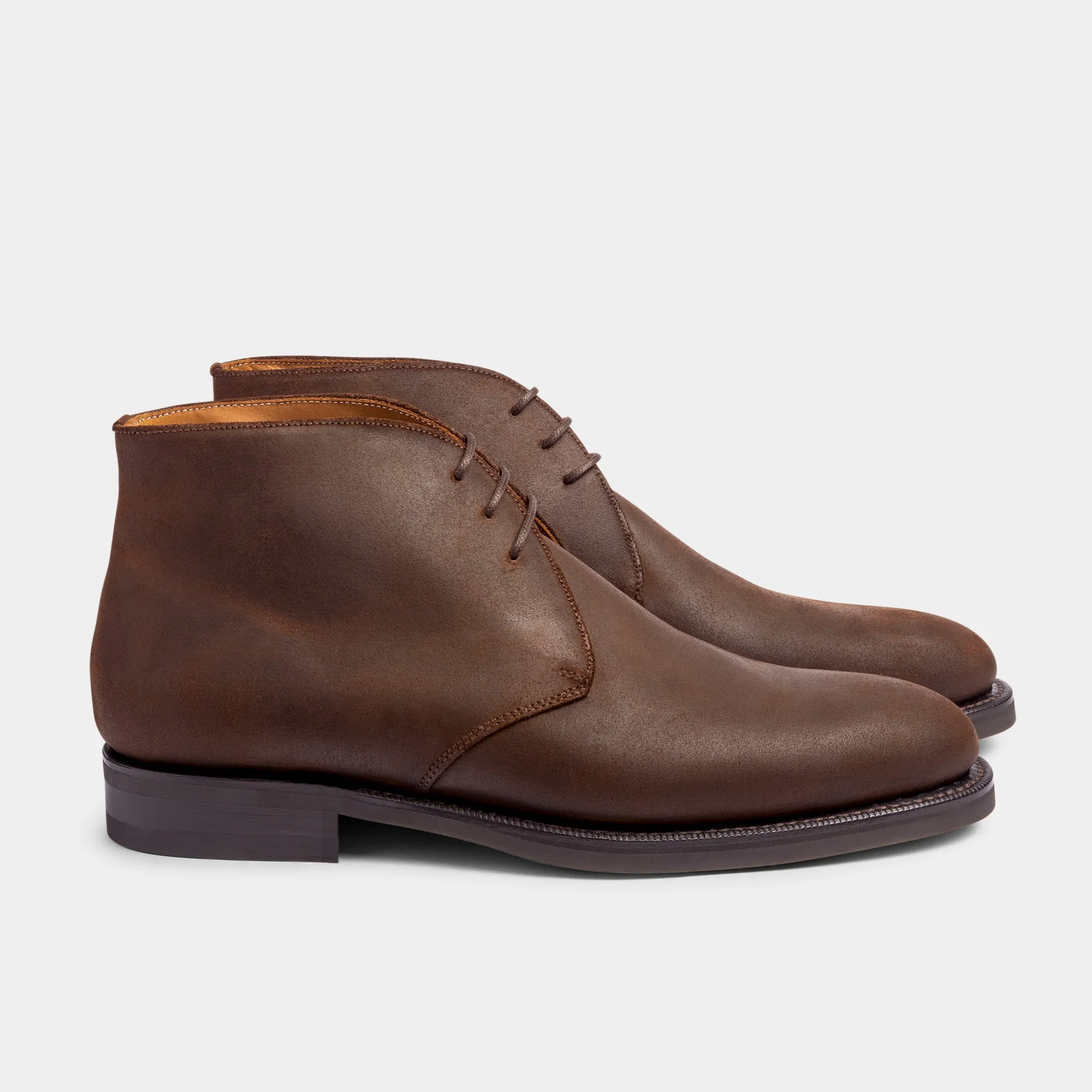 Ambly Chukka Brown Waxed Suede