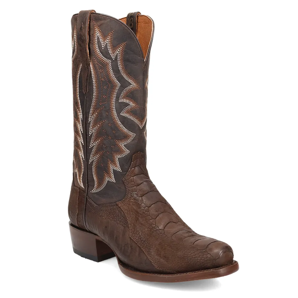 Anders Ostrich Square Toe Cowboy Boots