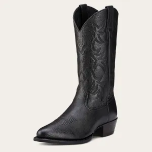 Ariat Heritage Black Deertan J-Toe Western Boots for Men