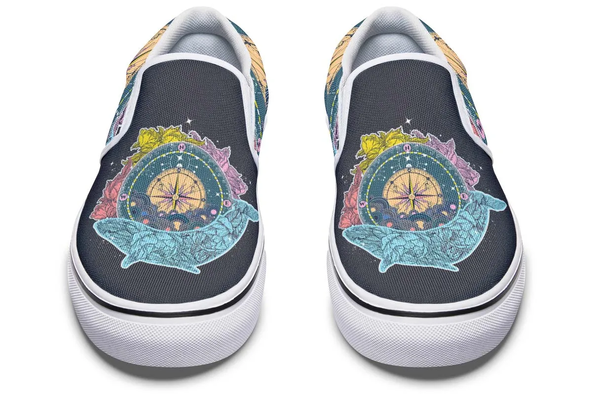 Artsy Compass Slip-On Shoes