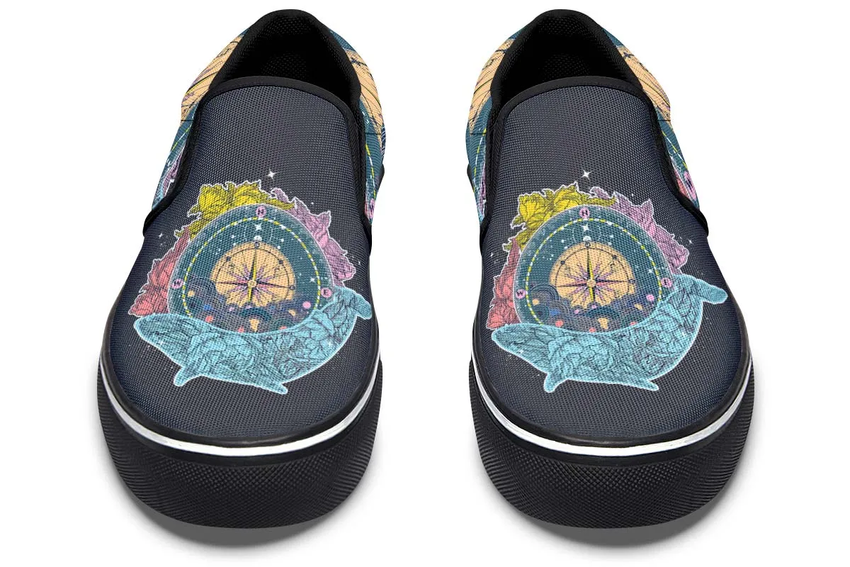 Artsy Compass Slip-On Shoes