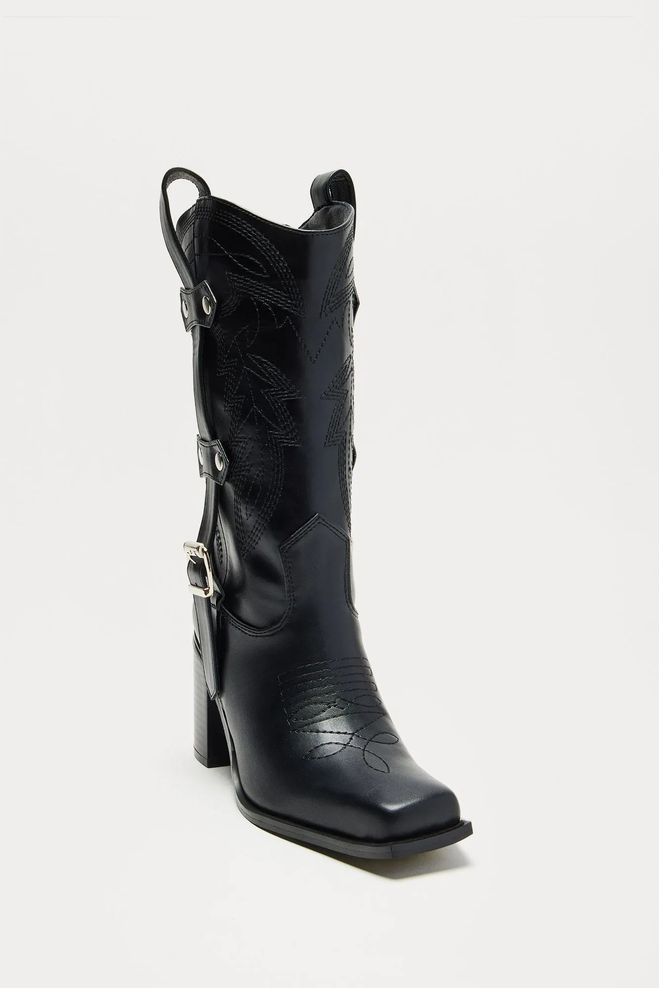 Aubrey Cowboy Boots - Black