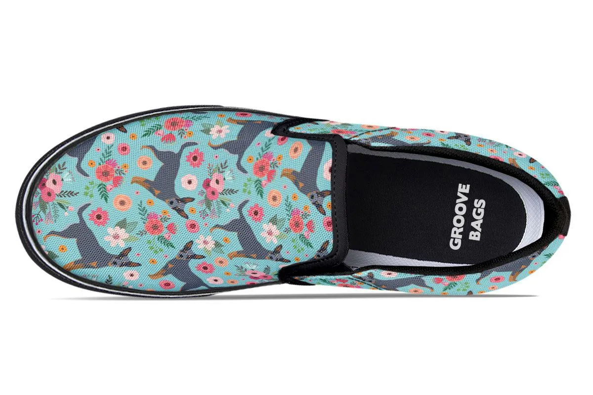 Australian Cattle Dog Flower Slip-On Shoes