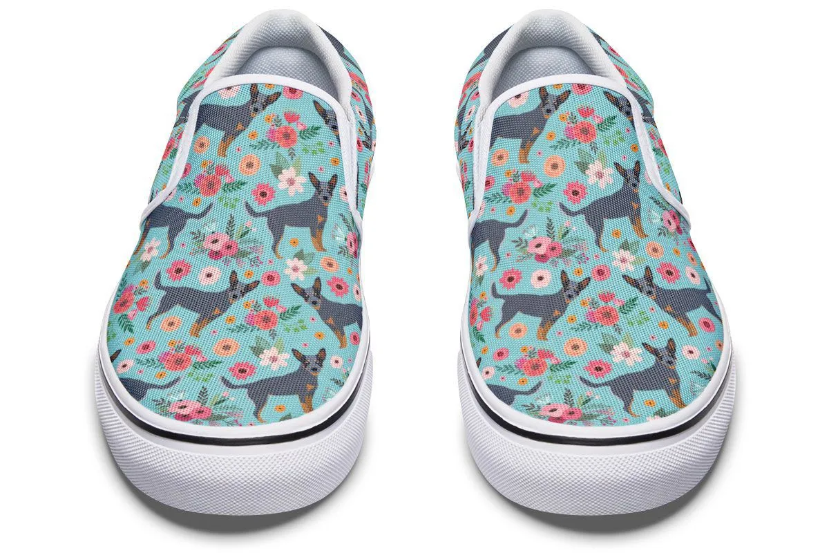 Australian Cattle Dog Flower Slip-On Shoes