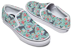 Australian Cattle Dog Flower Slip-On Shoes