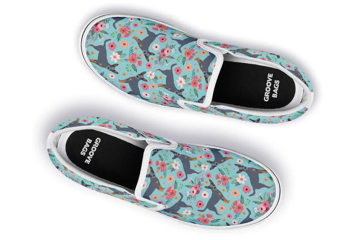 Australian Cattle Dog Flower Slip-On Shoes