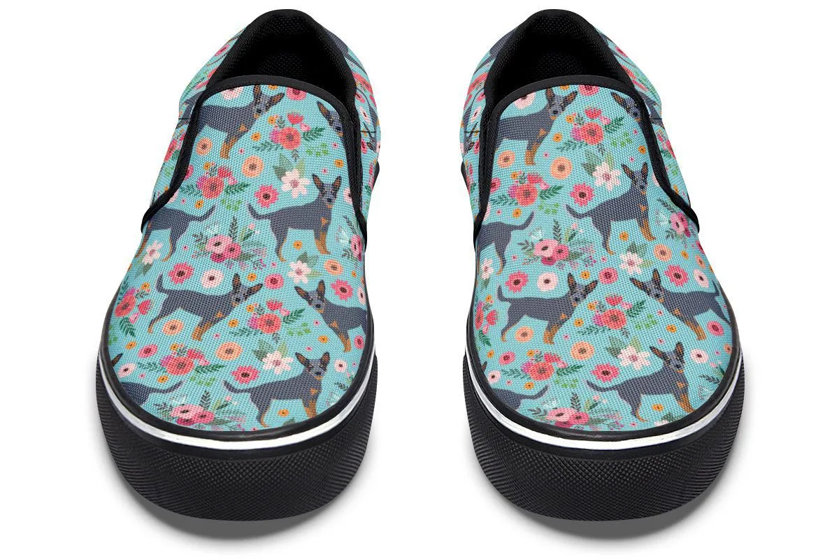 Australian Cattle Dog Flower Slip-On Shoes