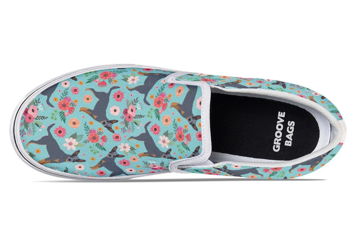 Australian Cattle Dog Flower Slip-On Shoes