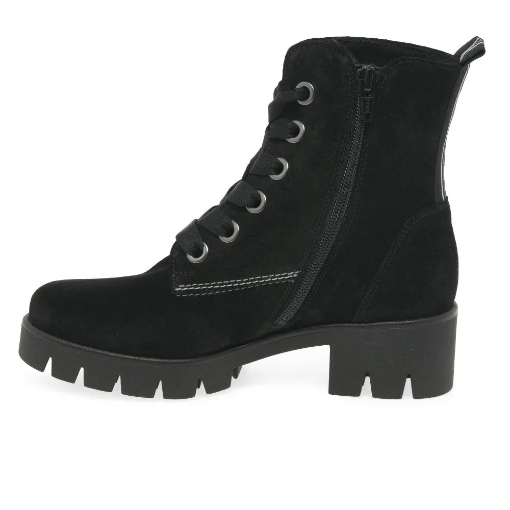 Baccara Black Suede Ankle Boots