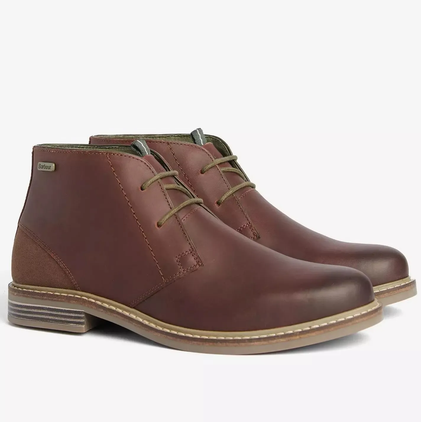 Barbour Boots Redhead Chukka Boots in Oxblood brown leather MFO0138RE72