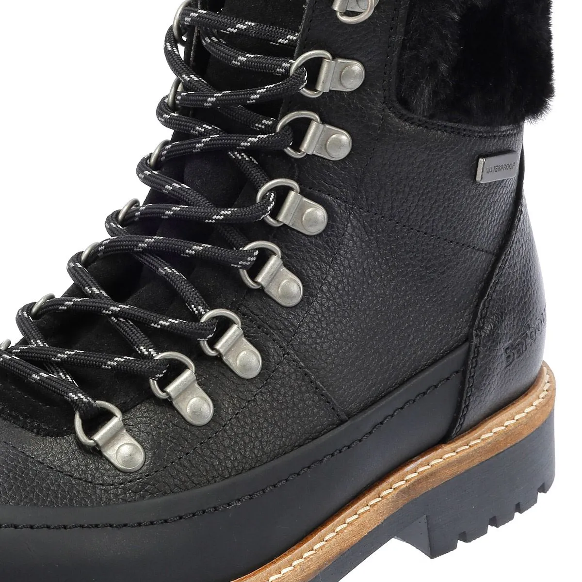 Barbour Woodside Hiker Leather Women's Black Boots