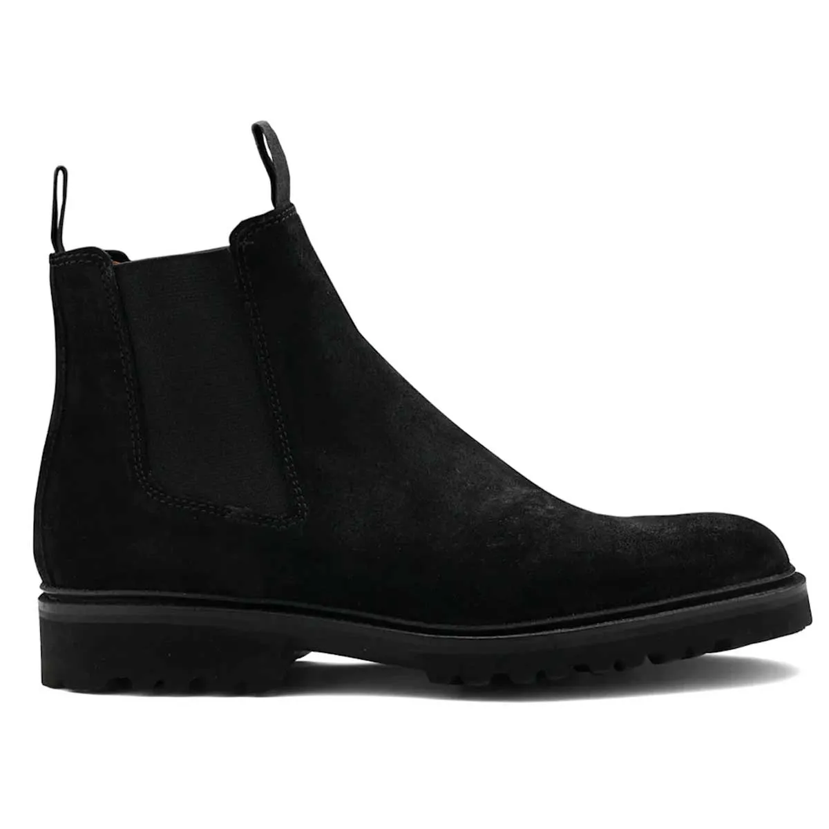 BARKER Camborne Xtra Lite Chelsea Boots - Mens - Black Suede