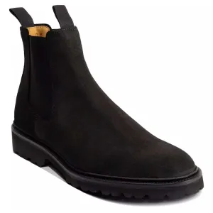 BARKER Camborne Xtra Lite Chelsea Boots - Mens - Black Suede