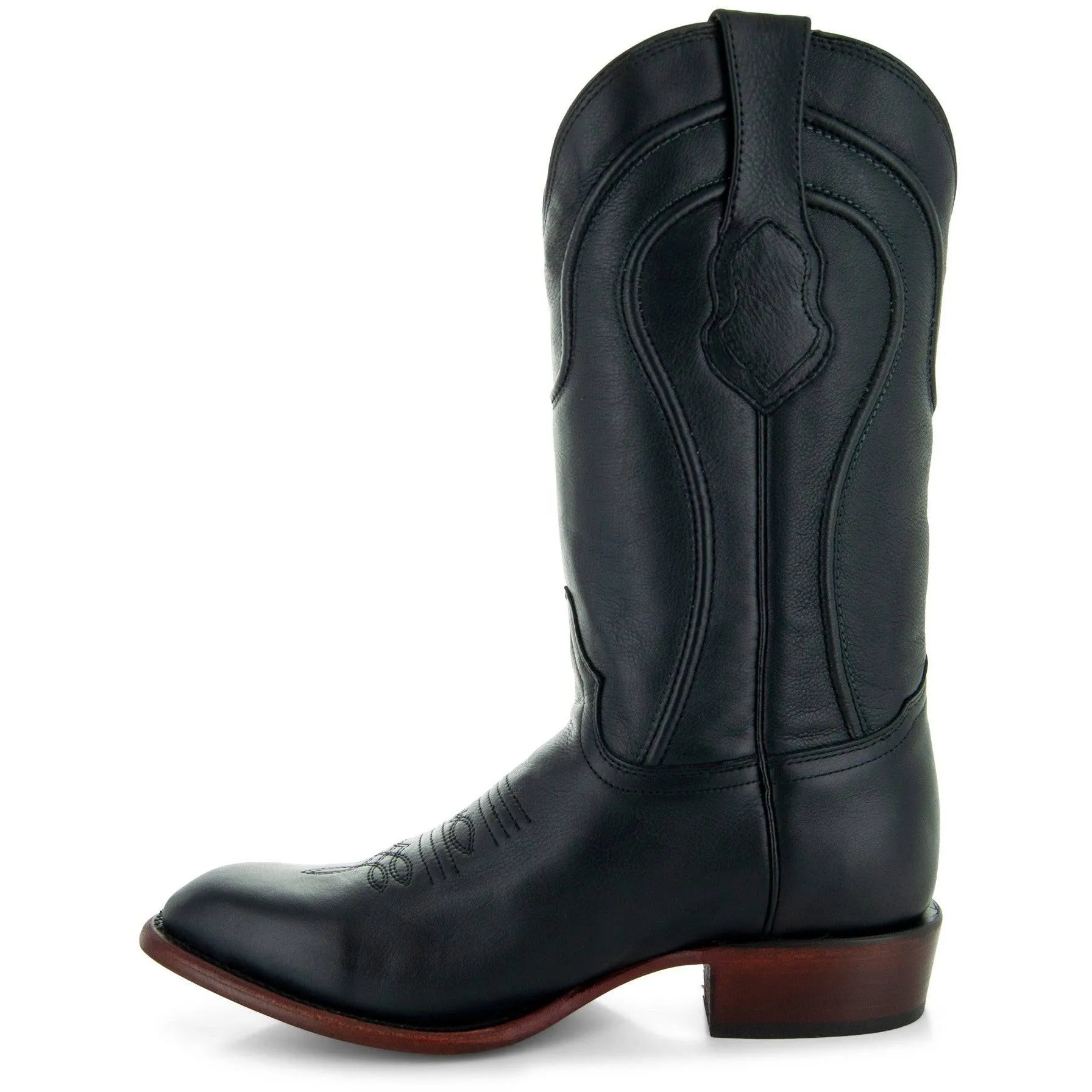 Black Square Toe Cowboy Boots | Men's Square Toe Boots (H9002)