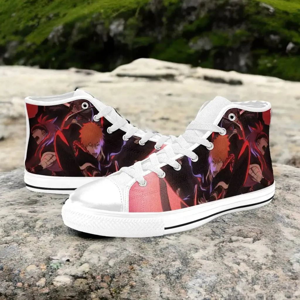 Bleach Renji Abarai Ichigo Kurosaki Shoes High Top Sneakers for Kids and Adults