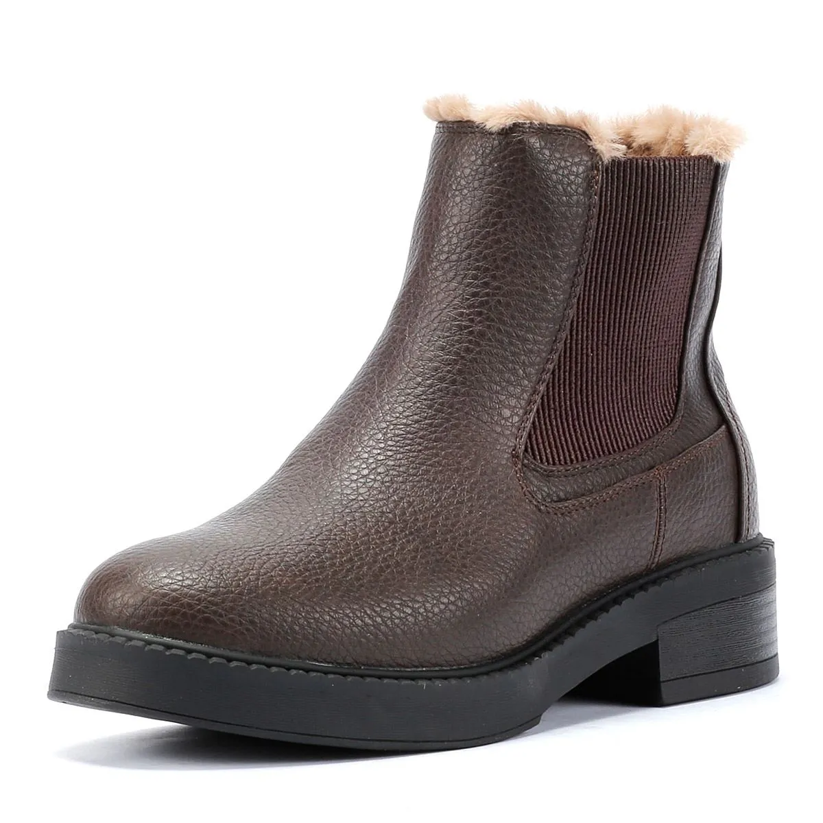 Blowfish Malibu Vera Cozy Faux Leather Women's Dark Brown Boots