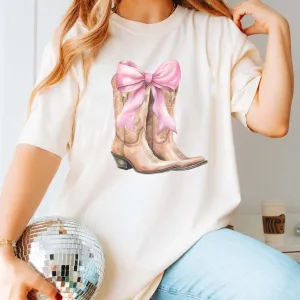 Boots and Bows Comfort Color Wholesale Tee