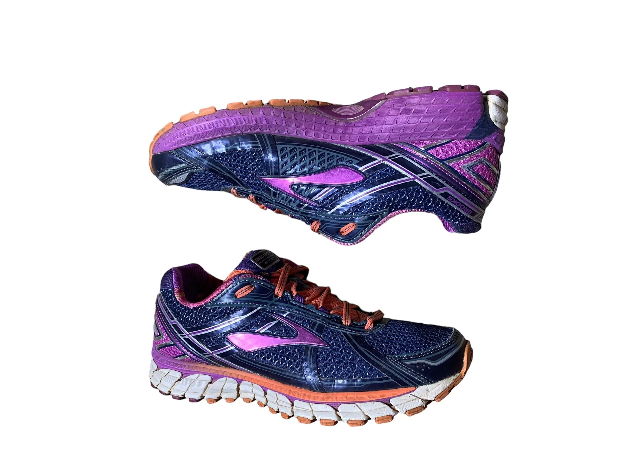 Brooks Adrenaline GTS 15 Blue Purple Running Shoes Women's (Size: 9) 1201741B458