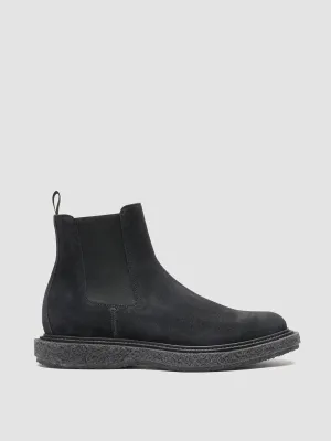 BULLET 002 - Black  Suede Chelsea Boots