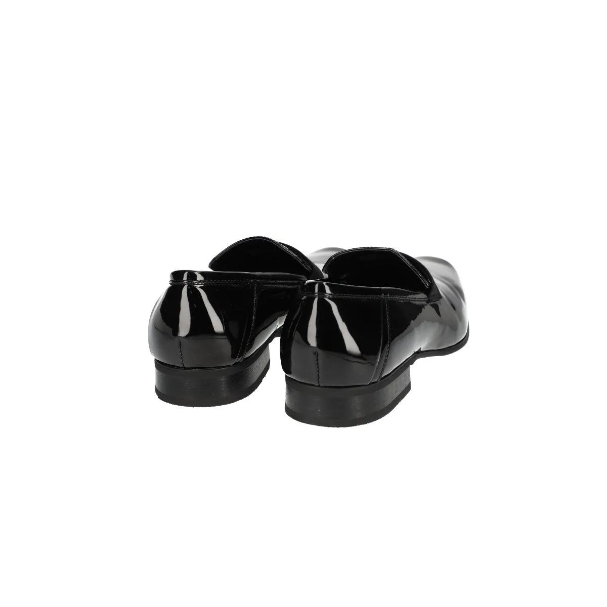 Calvin Klein Bernard Formal Slip Ons Patent Leather Black Colour For Men