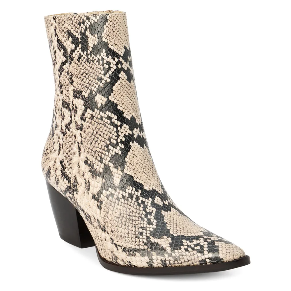 Caty Snake Pointed Toe Zippered Boots