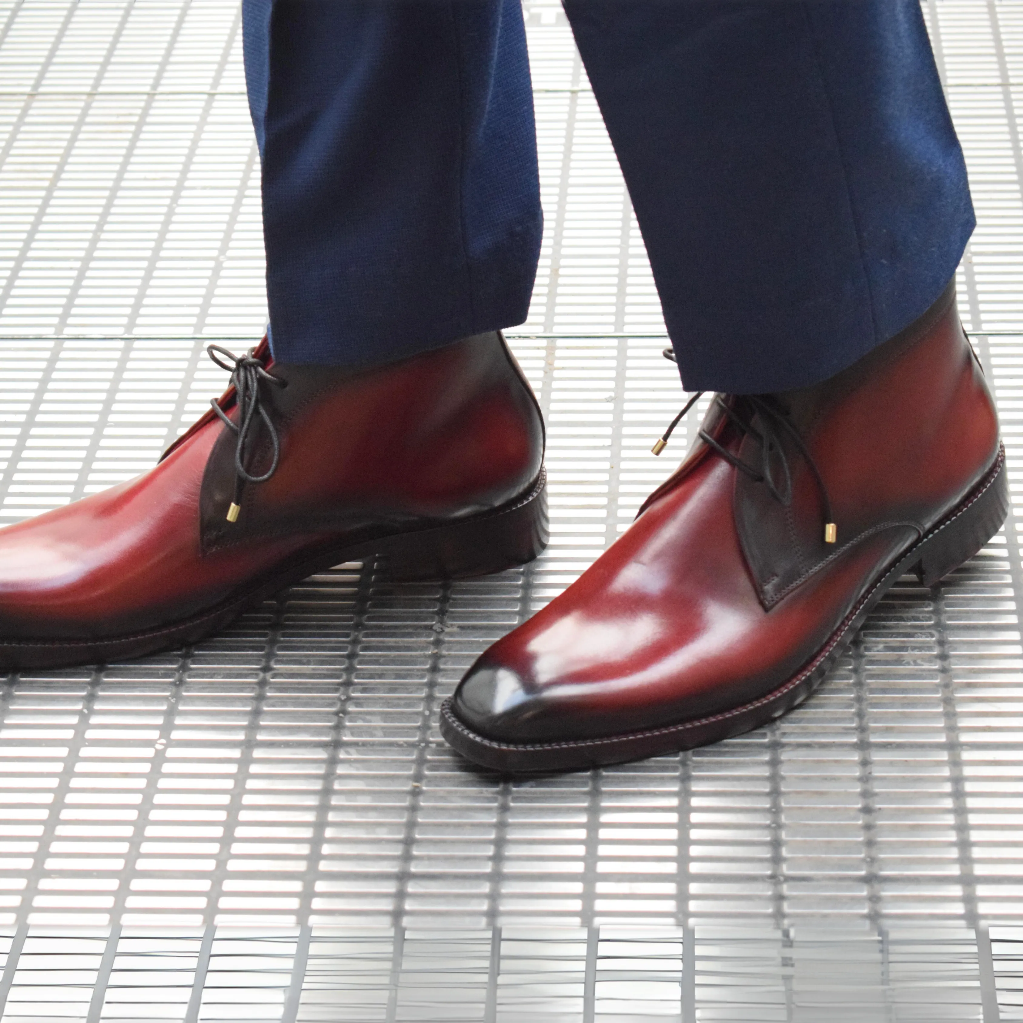 Chukka Boots- Wine Red