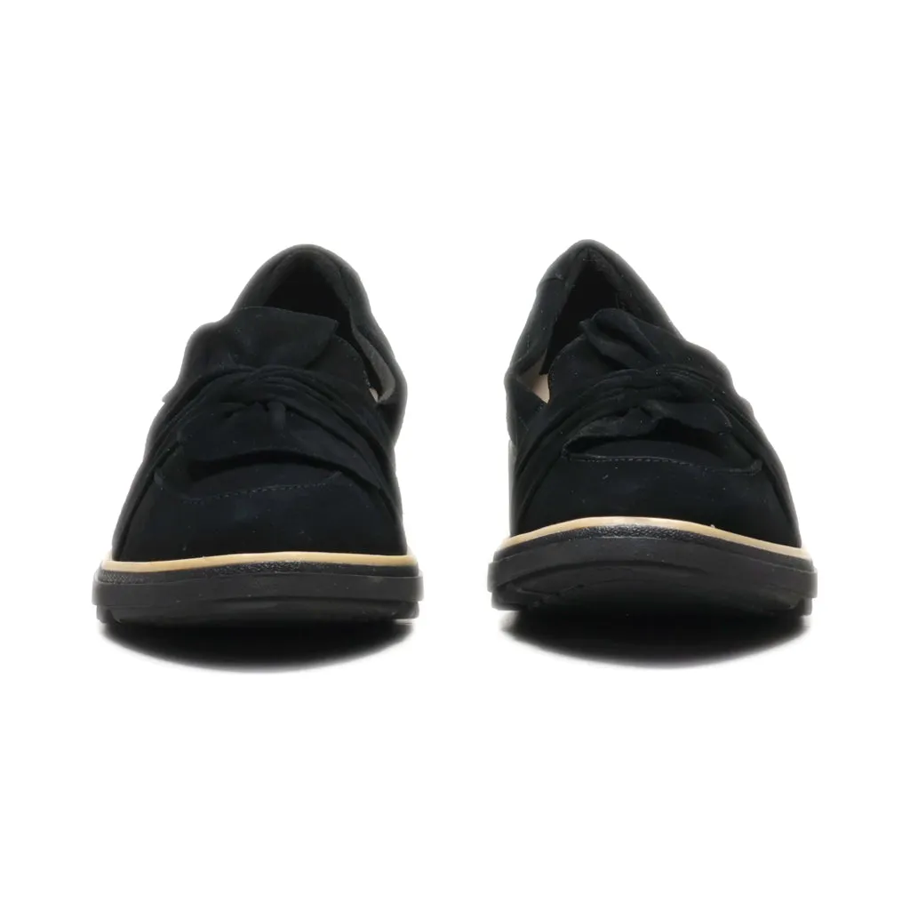 Clarks Loafers Suede Black Colour For Women