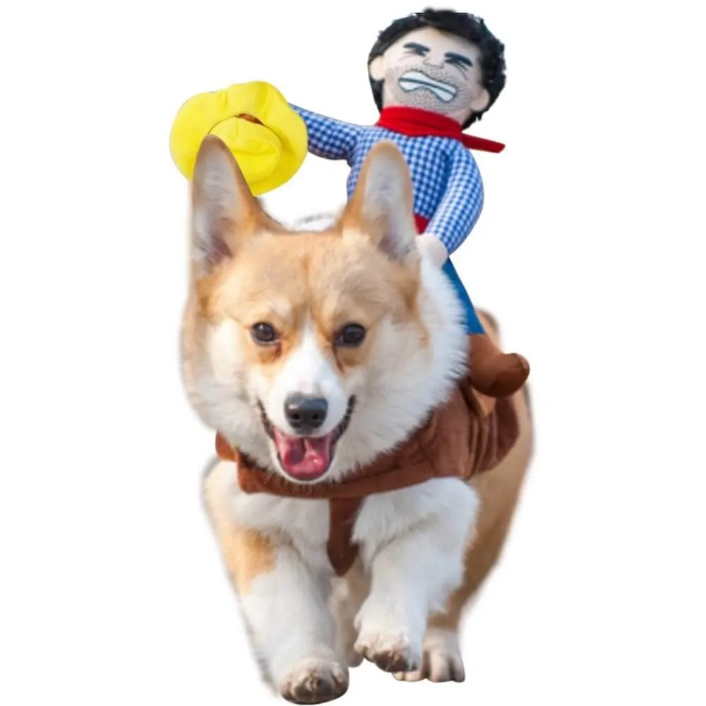 Cowboy Rider Dog Costume – Perfect for a Fun Halloween Look