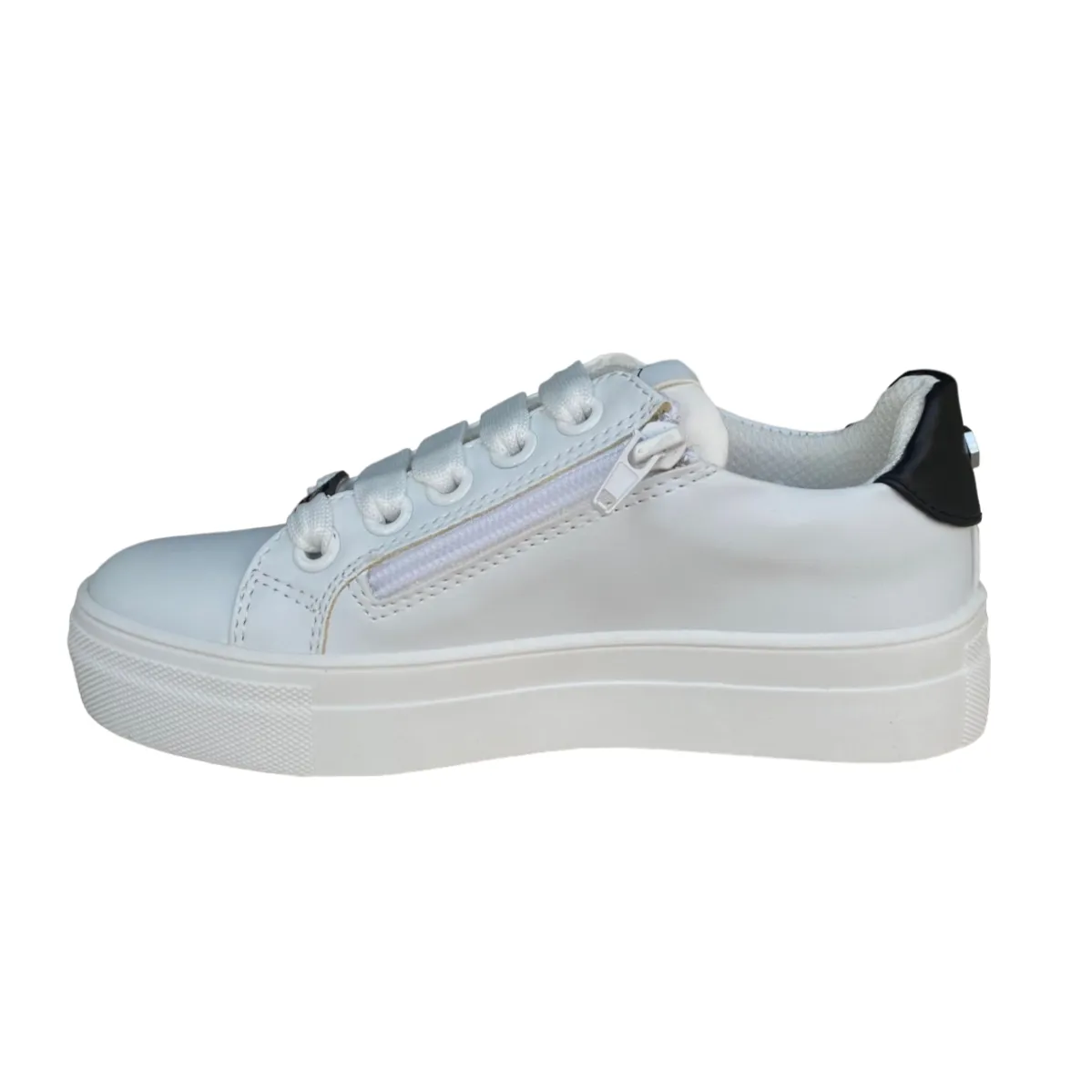 Cult scarpa sneakers da bambina T-011 bianco-nero