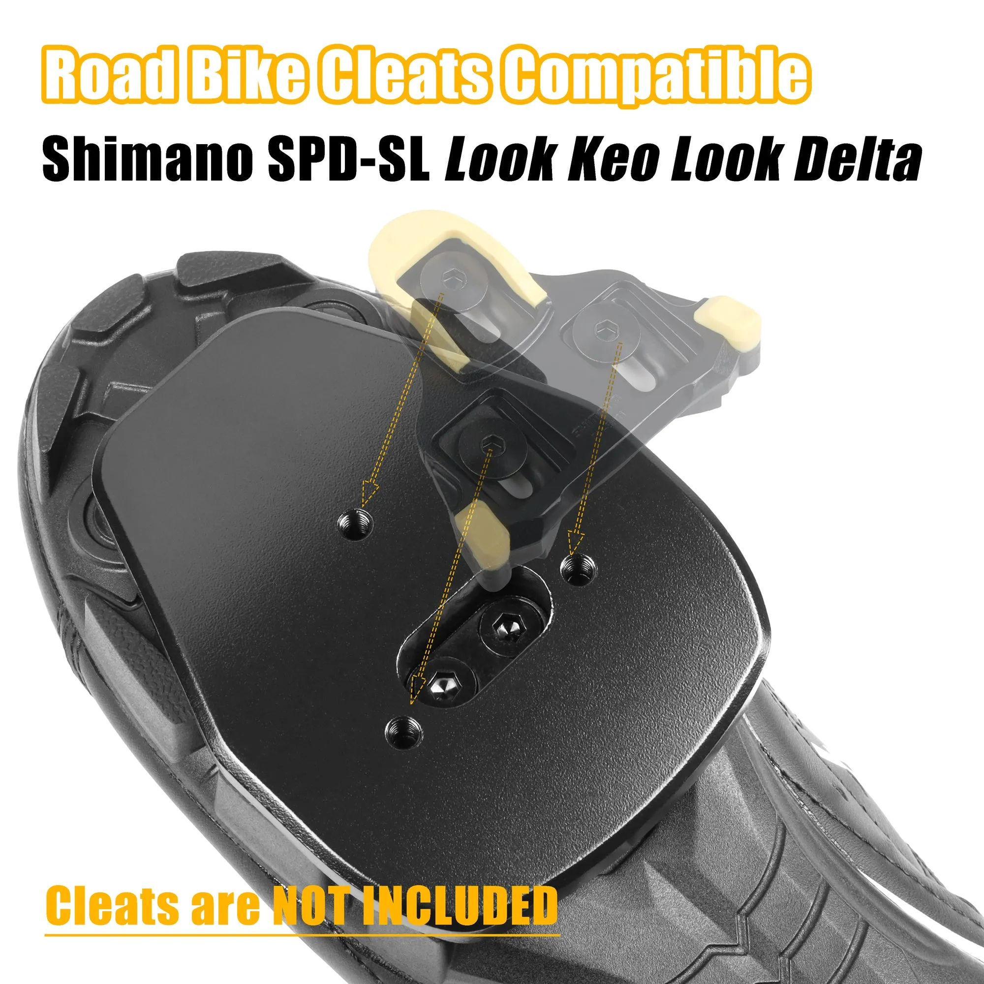 CyclingDeal Bicycle Shoes Cleats Adapters - for MTB Shoes to Use with Cleats of Road Bike Pedals - compatible with Shimano SPD-SL, LOOK KEO & LOOK DELTA - Converting Adapters ONLY