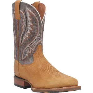 Dan Post Mens Dugan Camel Bison Leather Cowboy Boots