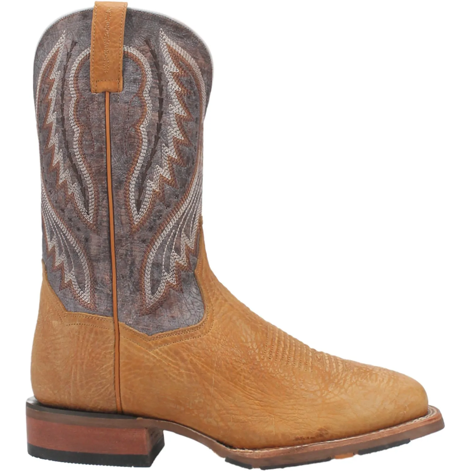 Dan Post Mens Dugan Camel Bison Leather Cowboy Boots