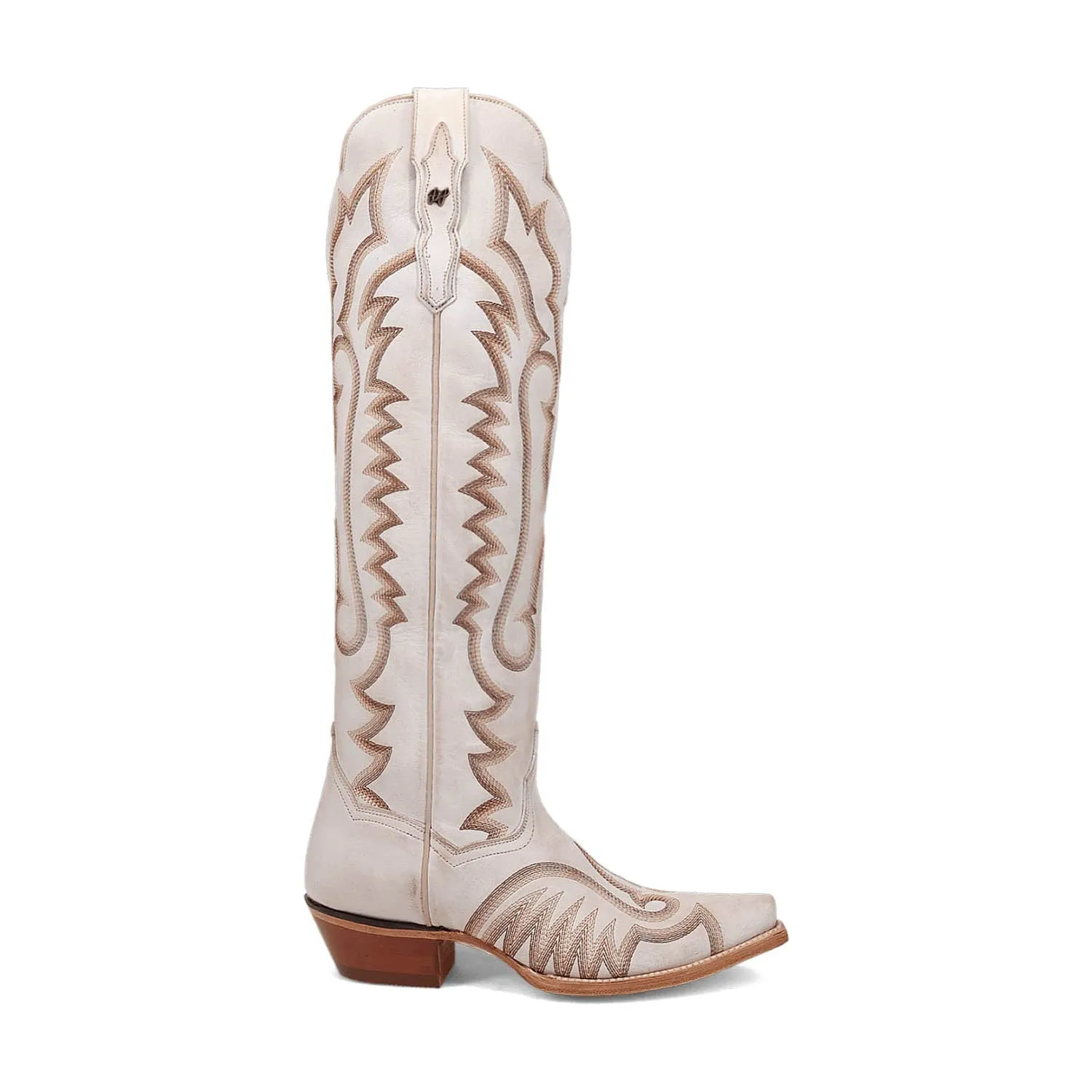 Dan Post Womens Josie White Leather Cowboy Boots