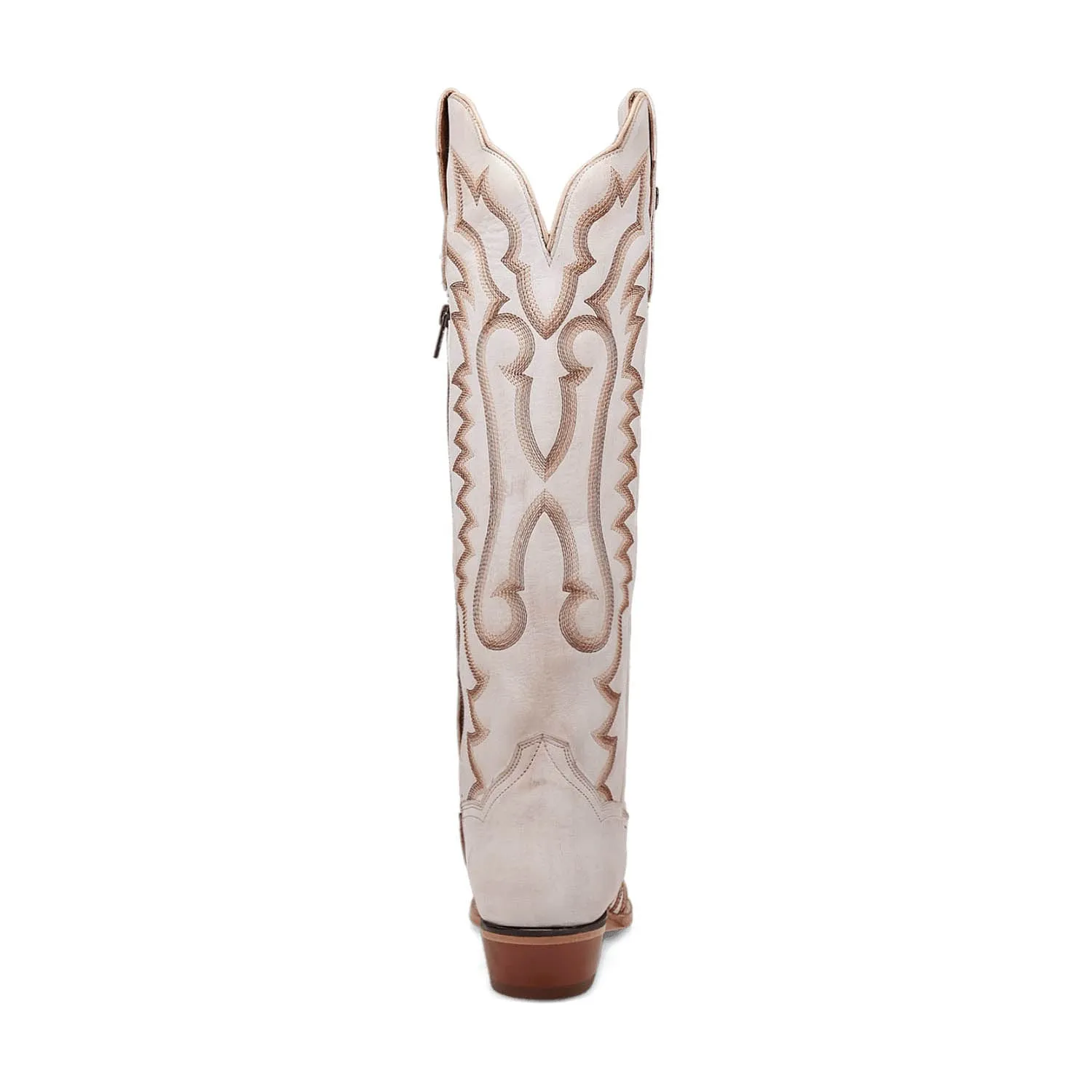 Dan Post Womens Josie White Leather Cowboy Boots