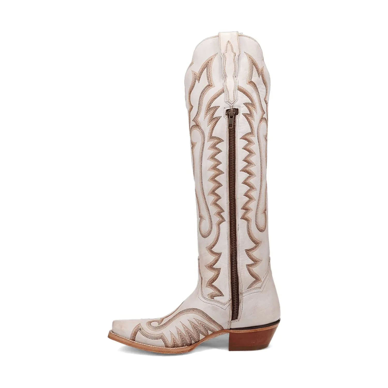 Dan Post Womens Josie White Leather Cowboy Boots