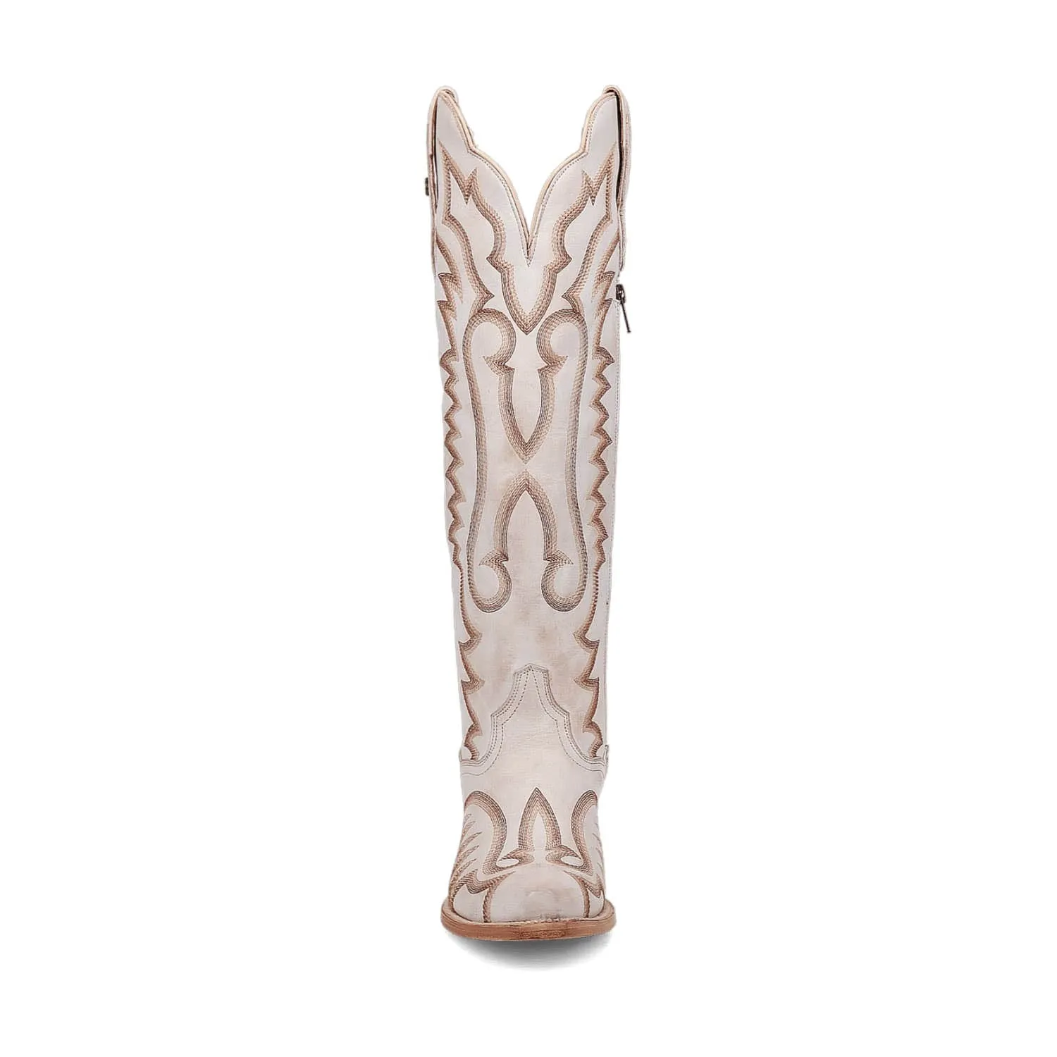 Dan Post Womens Josie White Leather Cowboy Boots