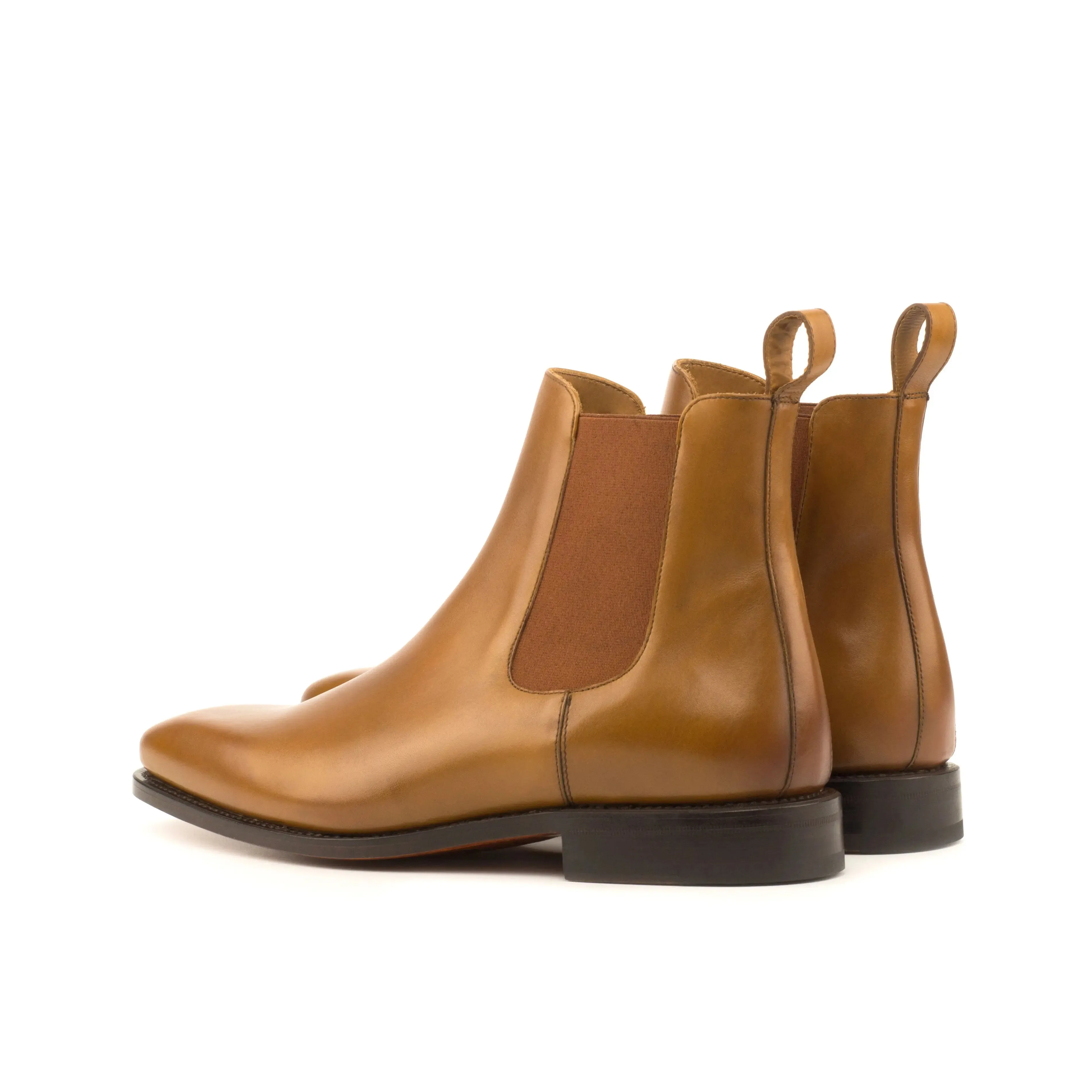 DapperFam Monza in Cognac Men's Italian Leather Chelsea Boot