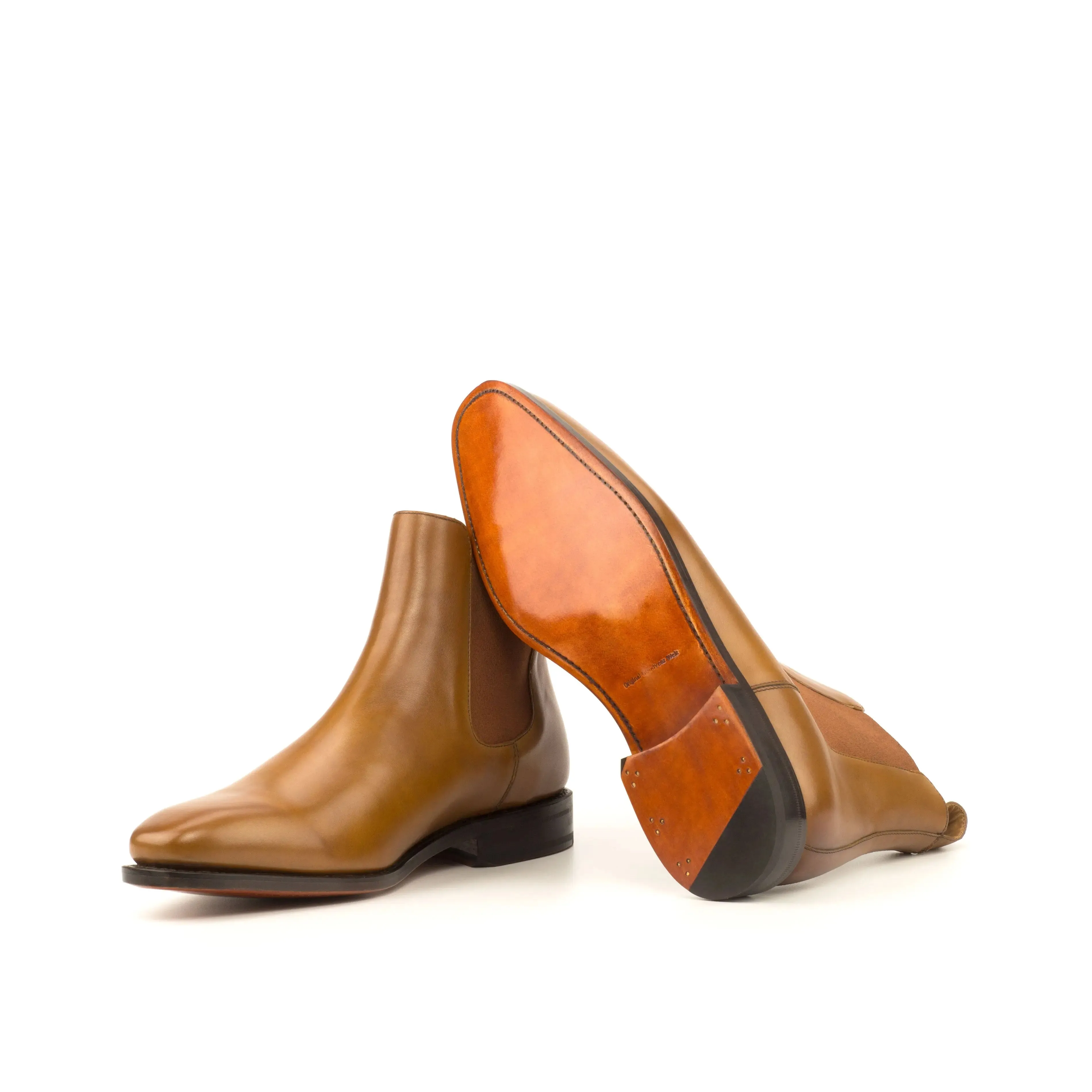 DapperFam Monza in Cognac Men's Italian Leather Chelsea Boot