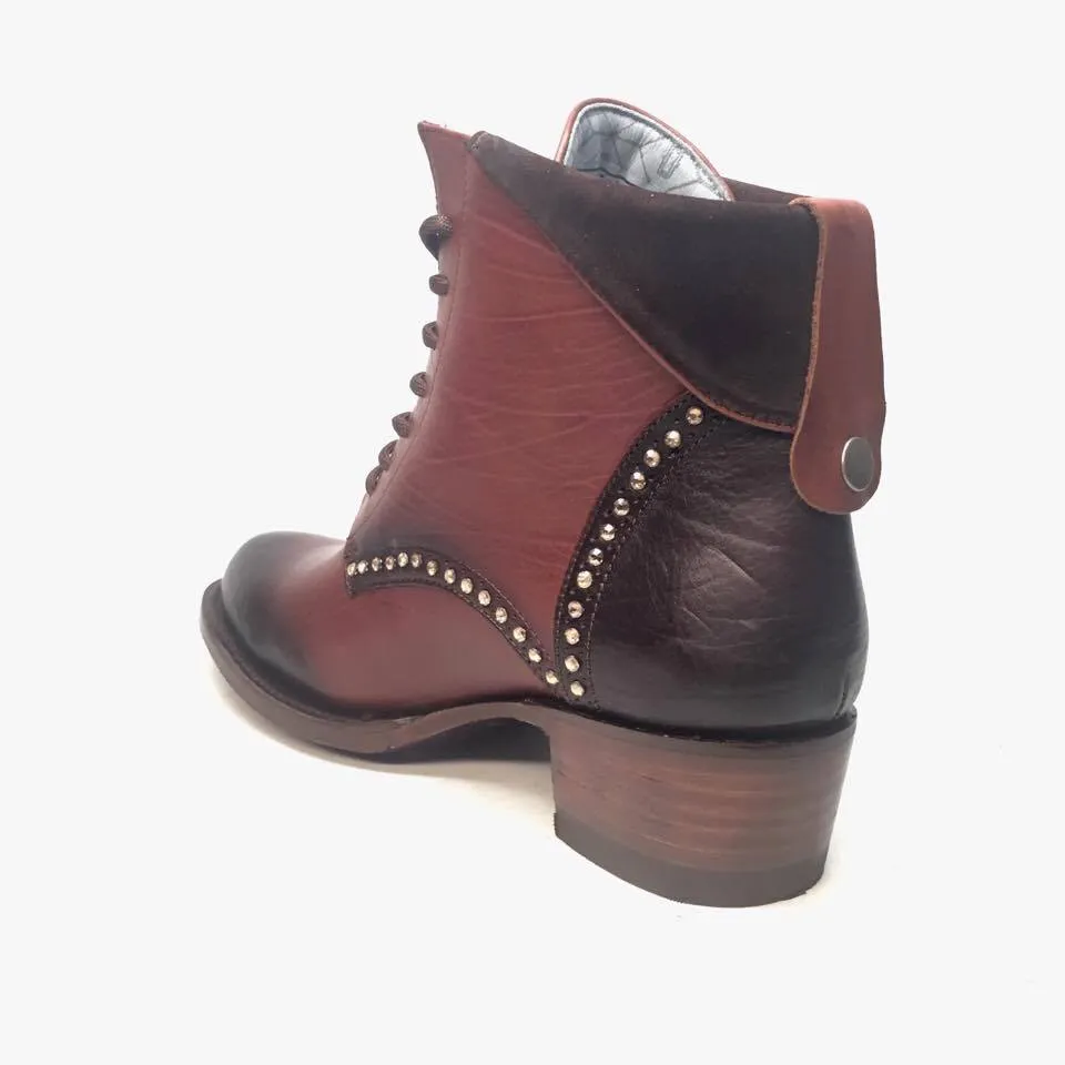 Denver Mountain Co. 'Lady Quincy' Crystal Leather Ankle Boots